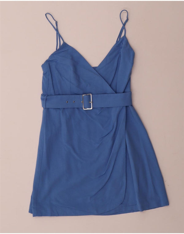 ZARA Womens Slip Dress UK 12 Medium Blue