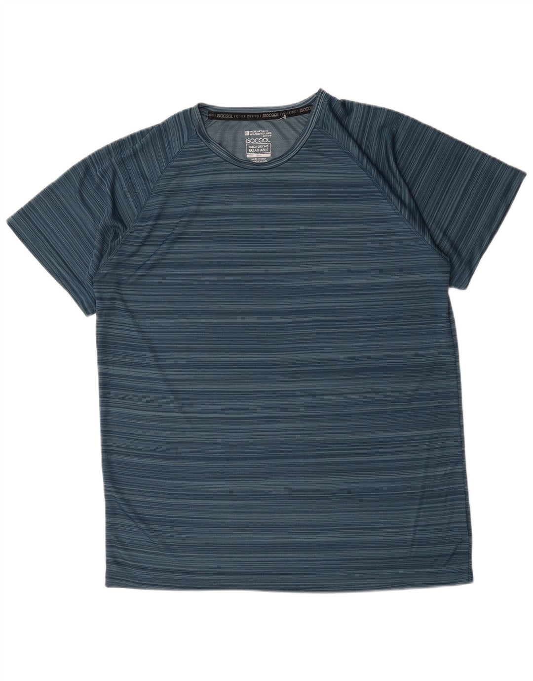 Mountain Warehouse Mens T-Shirt Top XL Blue Striped