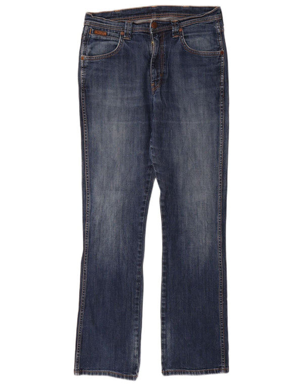 WRANGLER Mens Arizona Stretch Straight Jeans W32 L32 Blue Cotton