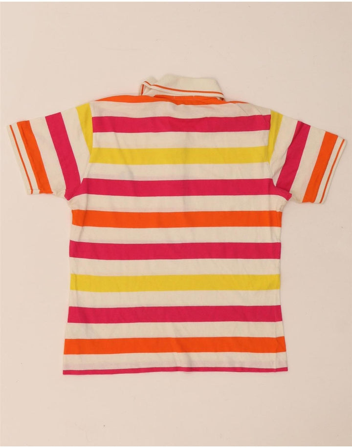 FRED PERRY Girls Rugby Polo Shirt 13-14 Years Multicoloured Striped Cotton
