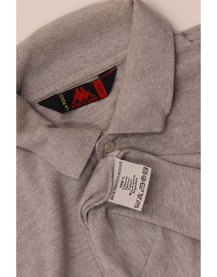 Kappa Mens Polo Shirt Large Grey Cotton
