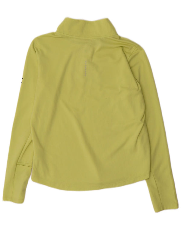 Nike Womens Dri Fit Graphic Pullover Tracksuit Top UK 14 Medium Green