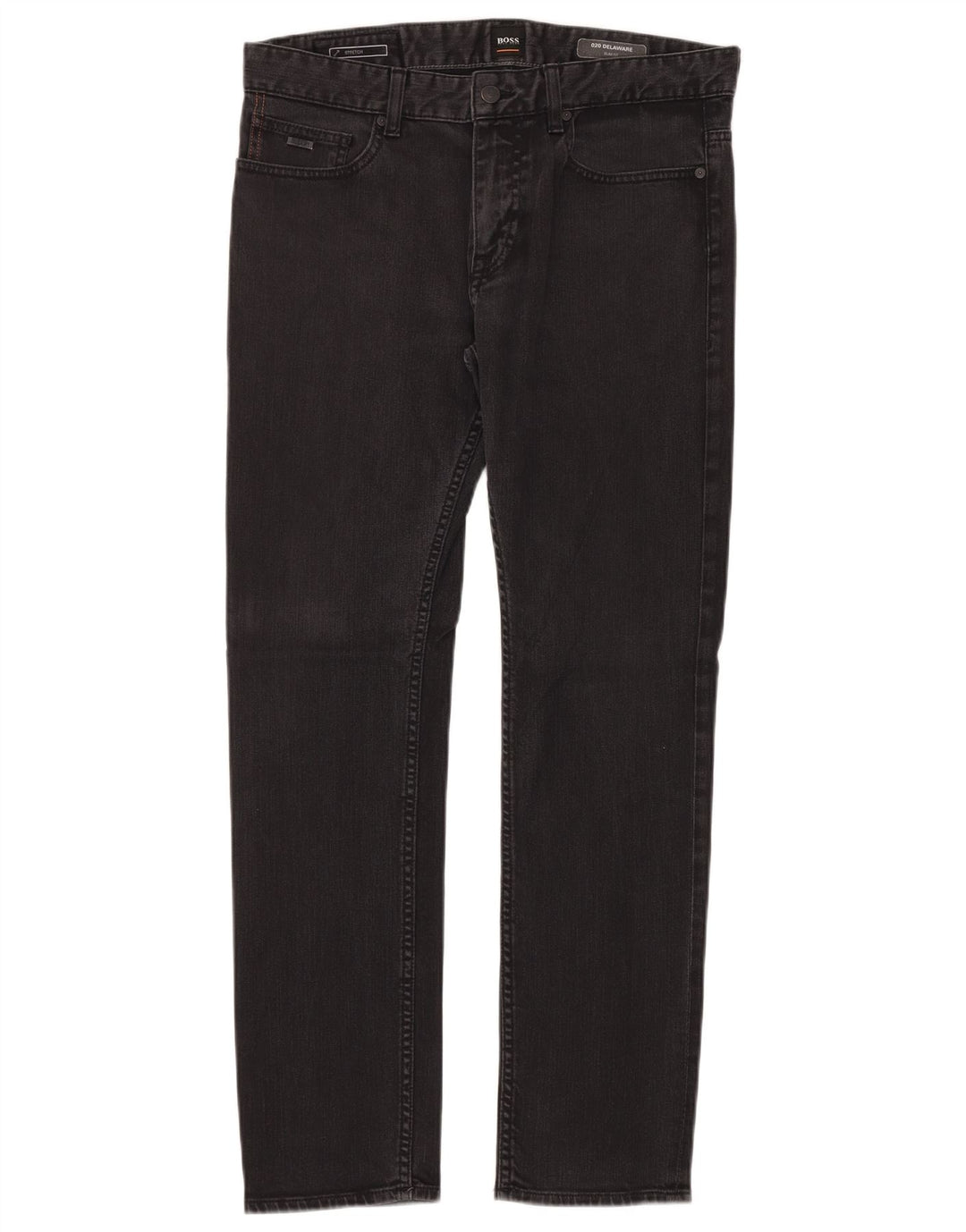 HUGO BOSS Mens Delaware Slim Jeans W32 L30 Black Cotton