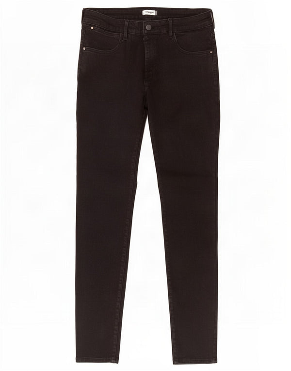 Wrangler Womens Skinny Jeans W32 L34 Black Cotton