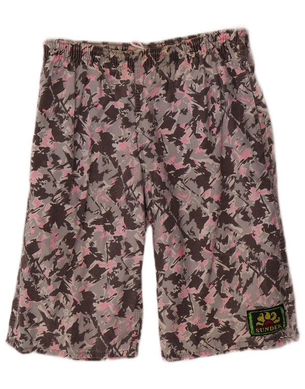 Sundek Mens Sport Shorts Medium Multicoloured Camouflage Cotton