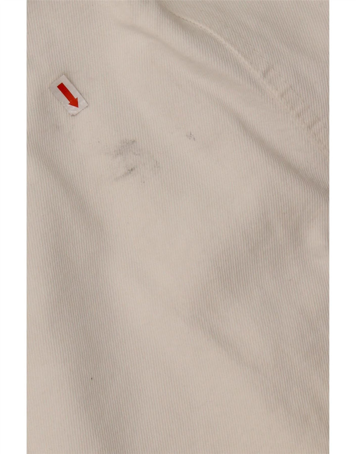 CARRERA Womens Denim Skirt IT 42 Medium W32  White Cotton