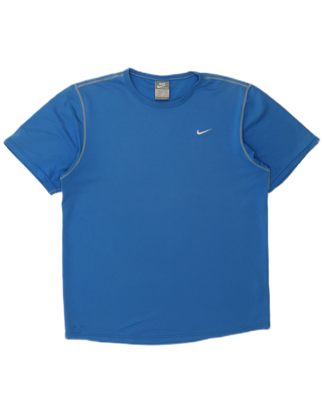 NIKE Mens Fit Dry T-Shirt Top UK 39/41 Medium Blue
