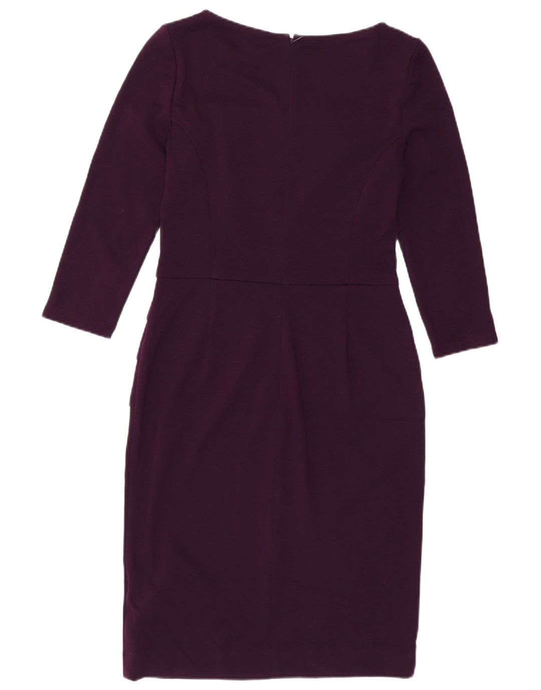 Chaps Womens 3/4 Sleeve Sheath Dress US 4 Small Purple Polyester