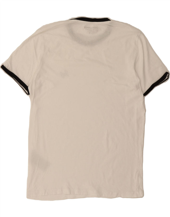 JACK & JONES Mens T-Shirt Top Small White Cotton Vintage Jack & Jones and Second-Hand Jack & Jones from Messina Hembry 