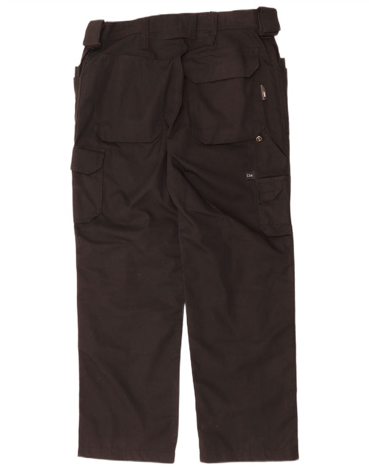 HELLY HANSEN Mens Straight Cargo Trousers W38 L33  Black Cotton