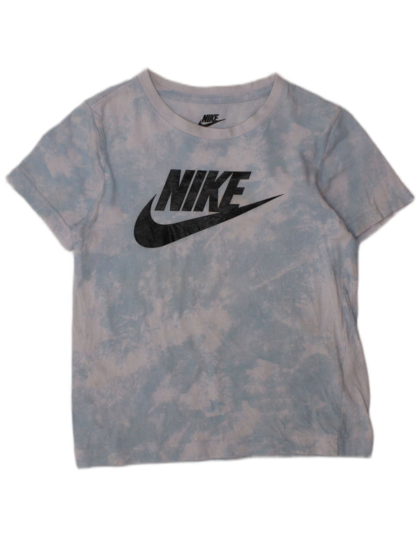 NIKE Boys Graphic T-Shirt Top 6-7 Years Large Blue Tie Dye