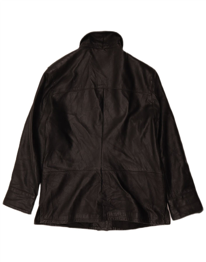 Vintage Womens Leather Jacket IT 46 Large Black