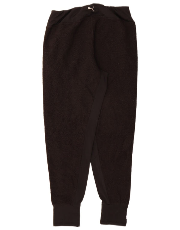 PUMA Womens Fleece Tracksuit Trousers Joggers UK 12 Medium  Black