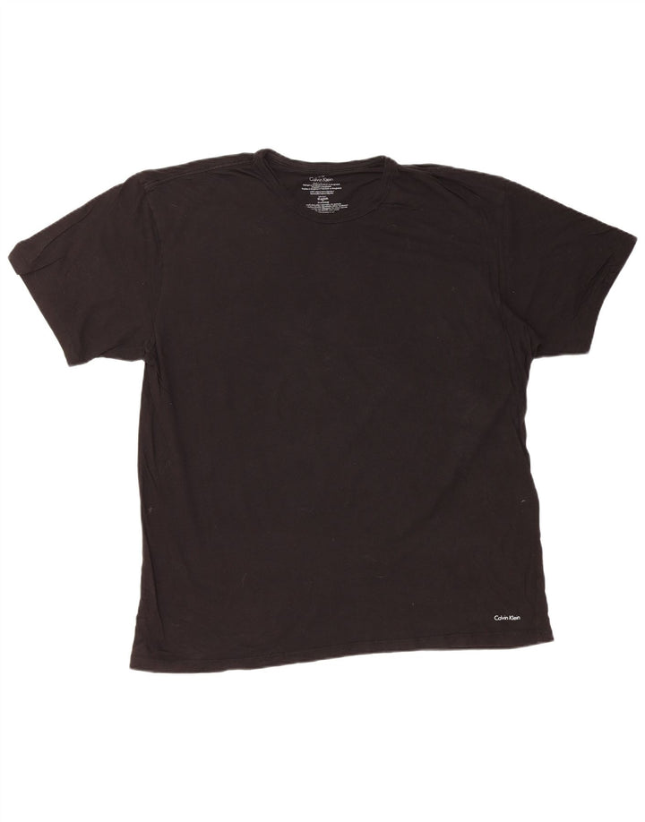 CALVIN KLEIN Mens T-Shirt Top XL Black Cotton