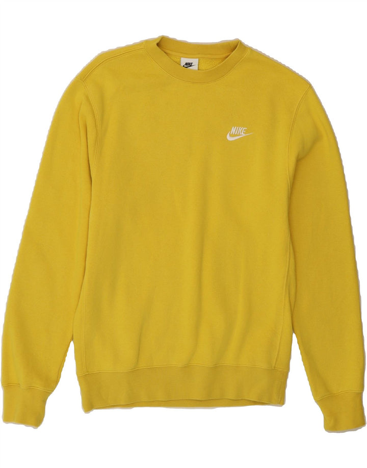 NIKE Mens Sweatshirt Jumper XS Yellow Cotton Vintage Nike and Second-Hand Nike from Messina Hembry 
