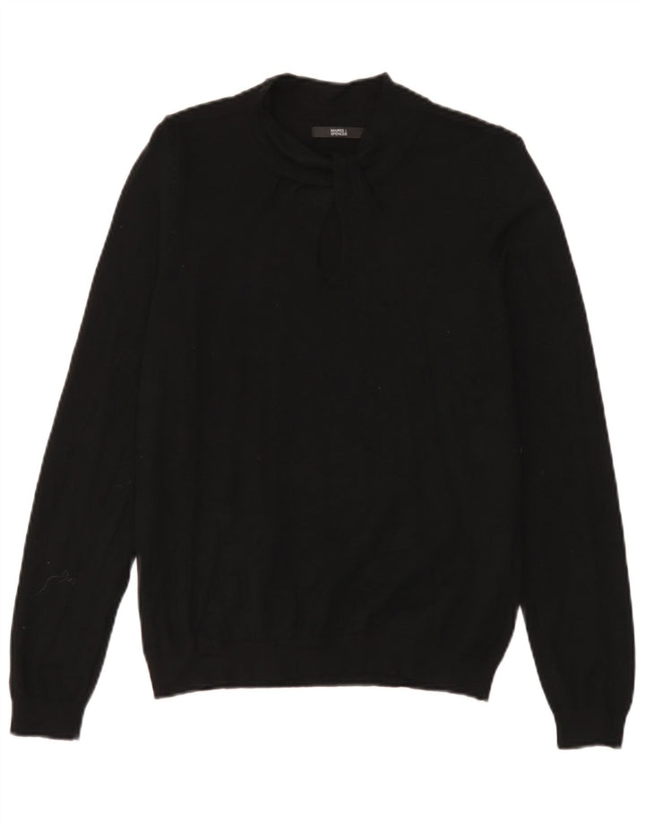 Marks & Spencer Womens Turtle Neck Jumper Sweater UK 14 Medium Black