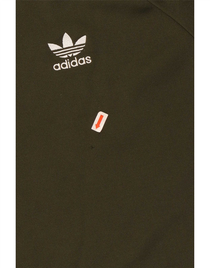 Adidas Mens Sweatshirt Jumper Large Khaki Polyester