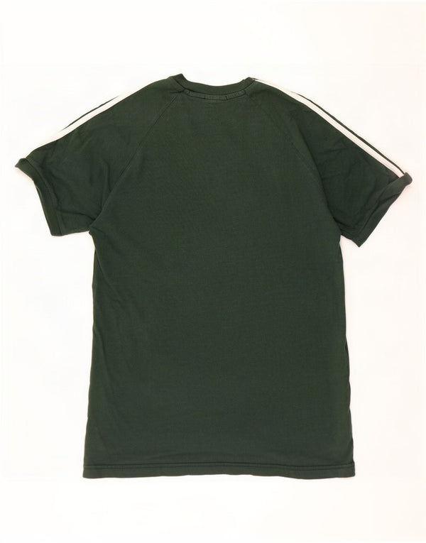 Adidas Mens T-Shirt Top Large Green Cotton