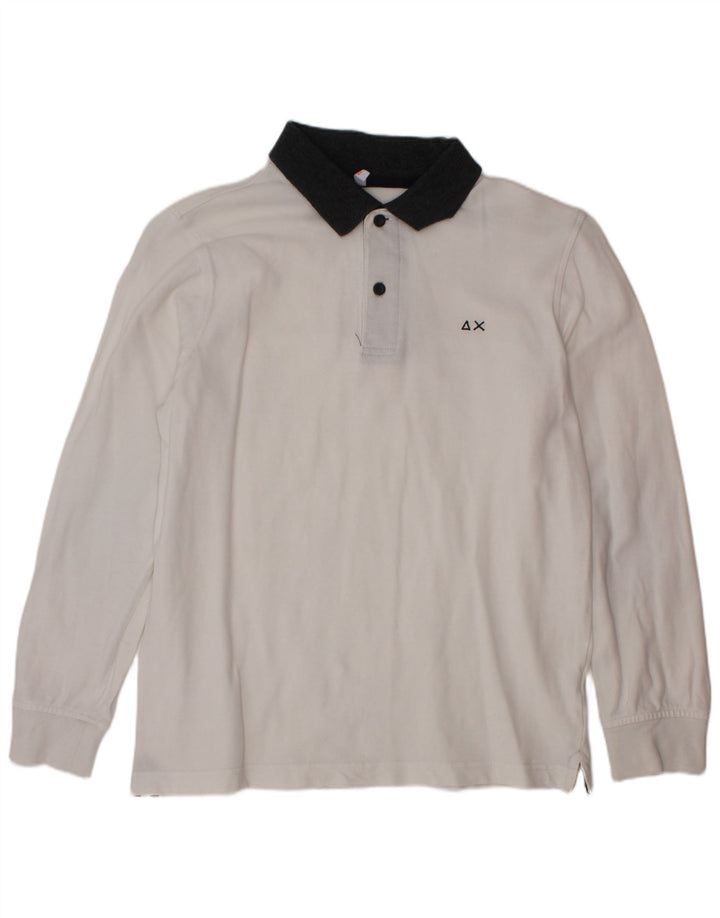 Sun68 Boys Long Sleeve Polo Shirt 9-10 Years White