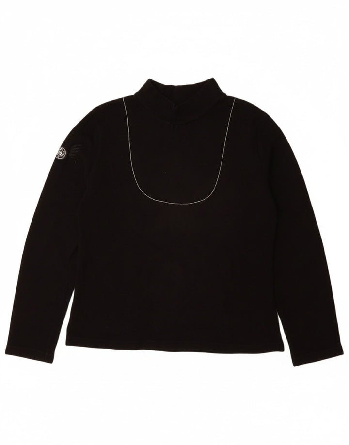 LEVI'S Girls Turtle Neck Jumper Sweater 13-14 Years Black Cotton