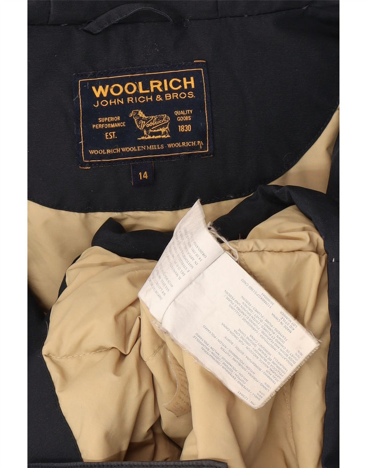 WOOLRICH Boys Windbreaker Jacket 13-14 Years Navy Blue Cotton