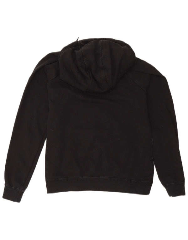 Nike Womens Hoodie Jumper UK 14 Medium Black Cotton