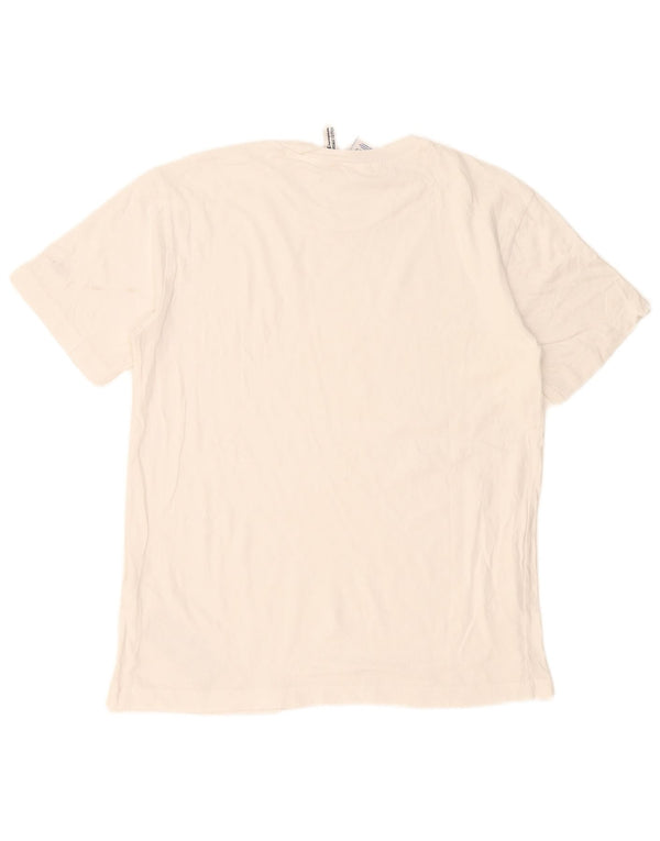 Champion Mens T-Shirt Top Medium White Cotton