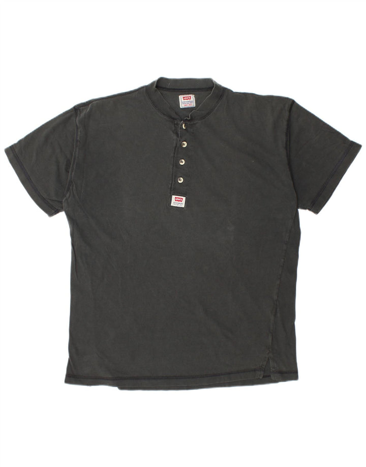 LEVI'S Mens T-Shirt Top Large Black Cotton