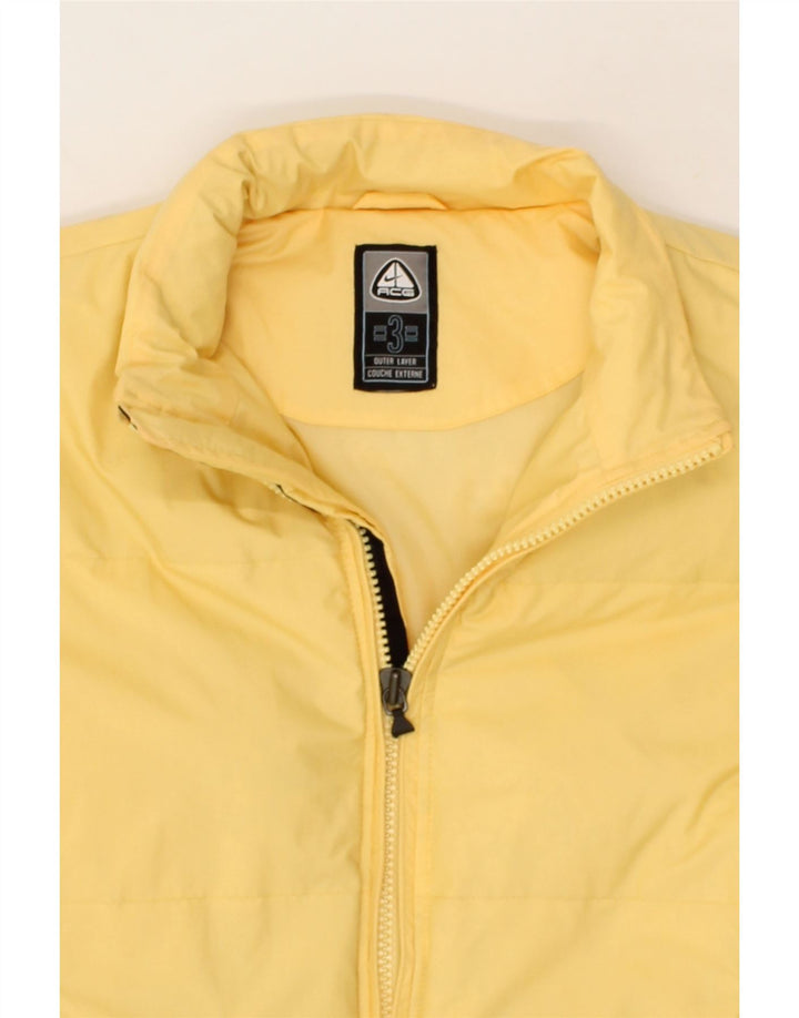 NIKE Womens Ace Padded Jacket UK 18 XL Yellow