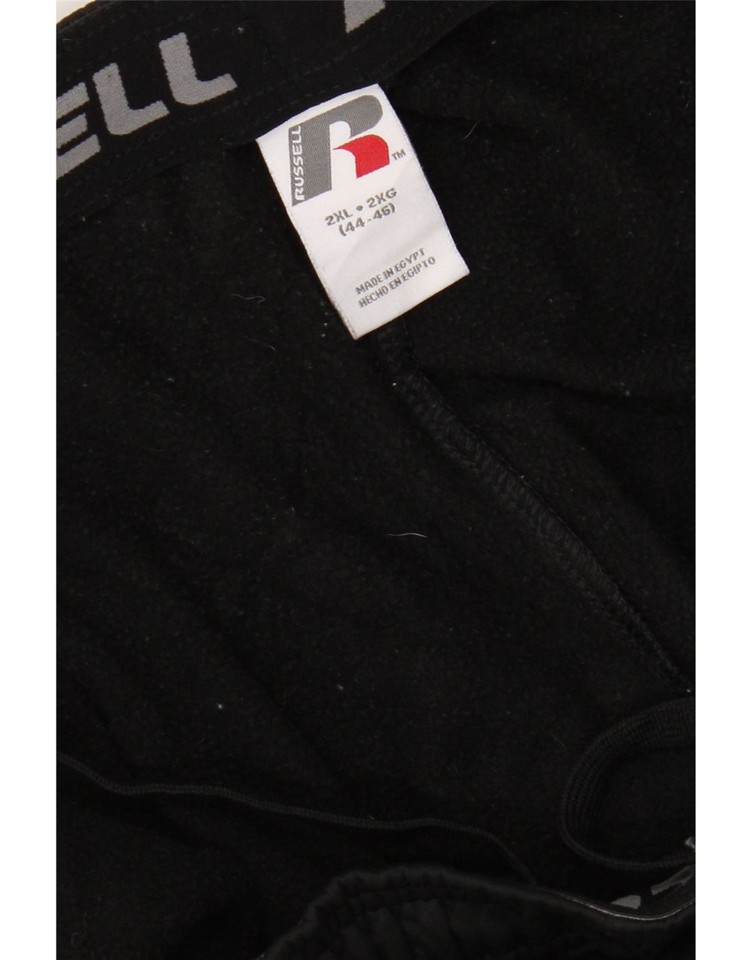 RUSSELL ATHLETIC Mens Tracksuit Trousers 2XL  Black Polyester