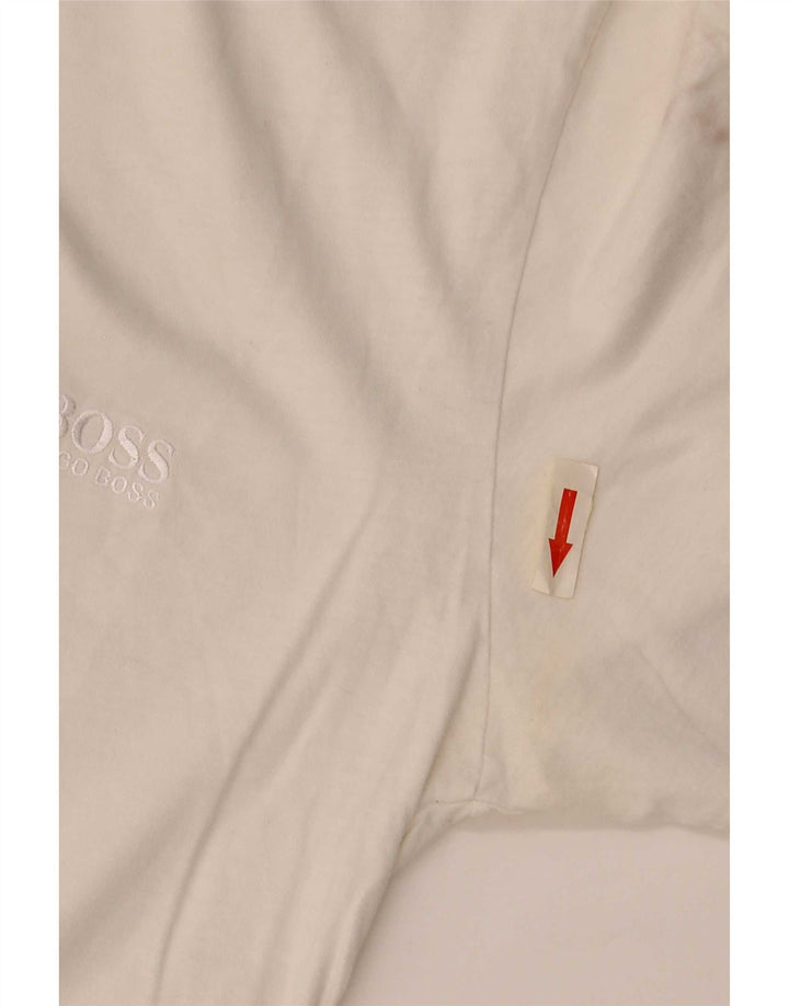 Hugo Boss Mens T-Shirt Top Small White Cotton