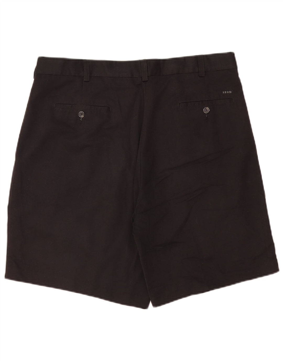 Izod Mens Pegged Chino Shorts W36 Large Black Polyester
