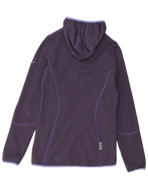 SALEWA Womens Polarlite Hooded Tracksuit Top Jacket UK 8 Small Navy Blue