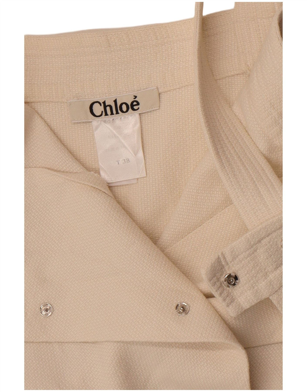 Chloe Womens Pinafore Dress IT 38 XS Off White Cotton