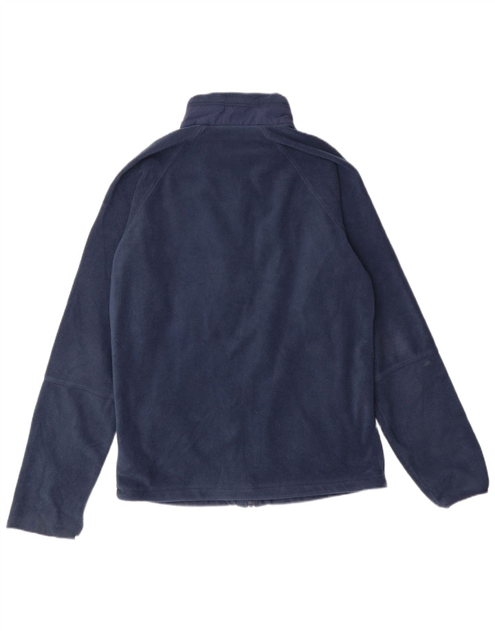 Columbia Mens Fleece Jacket Medium Navy Blue Polyester