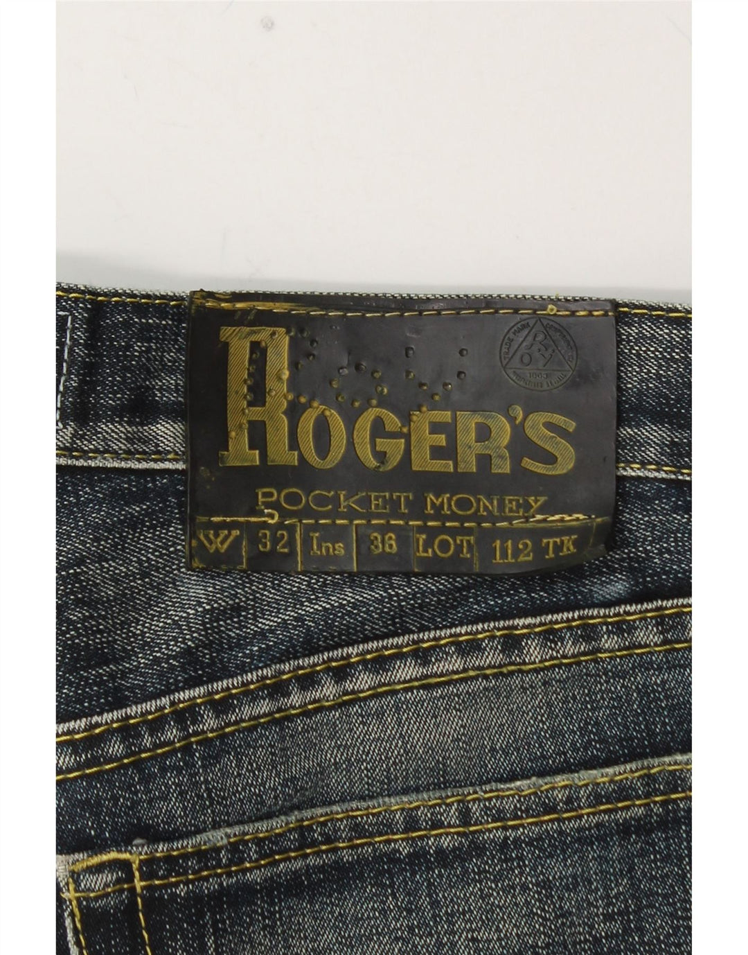 ROY ROGERS Mens Straight Jeans W32 L30 Blue Cotton
