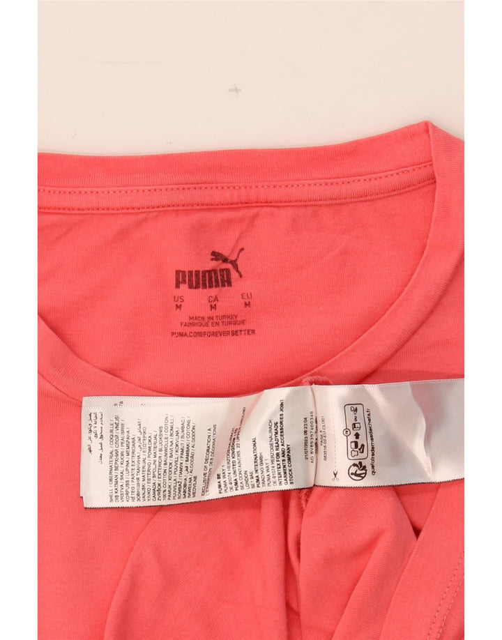 PUMA Womens T-Shirt Top UK 12 Medium Orange Cotton Vintage Puma and Second-Hand Puma from Messina Hembry 
