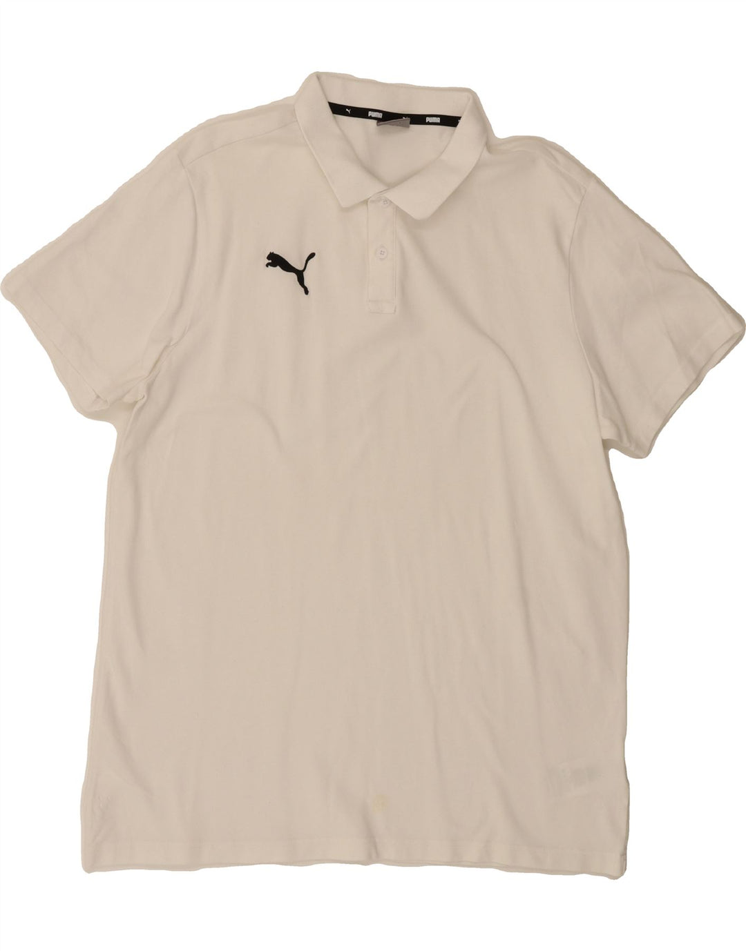 PUMA Mens Polo Shirt XL White Cotton Vintage Puma and Second-Hand Puma from Messina Hembry 