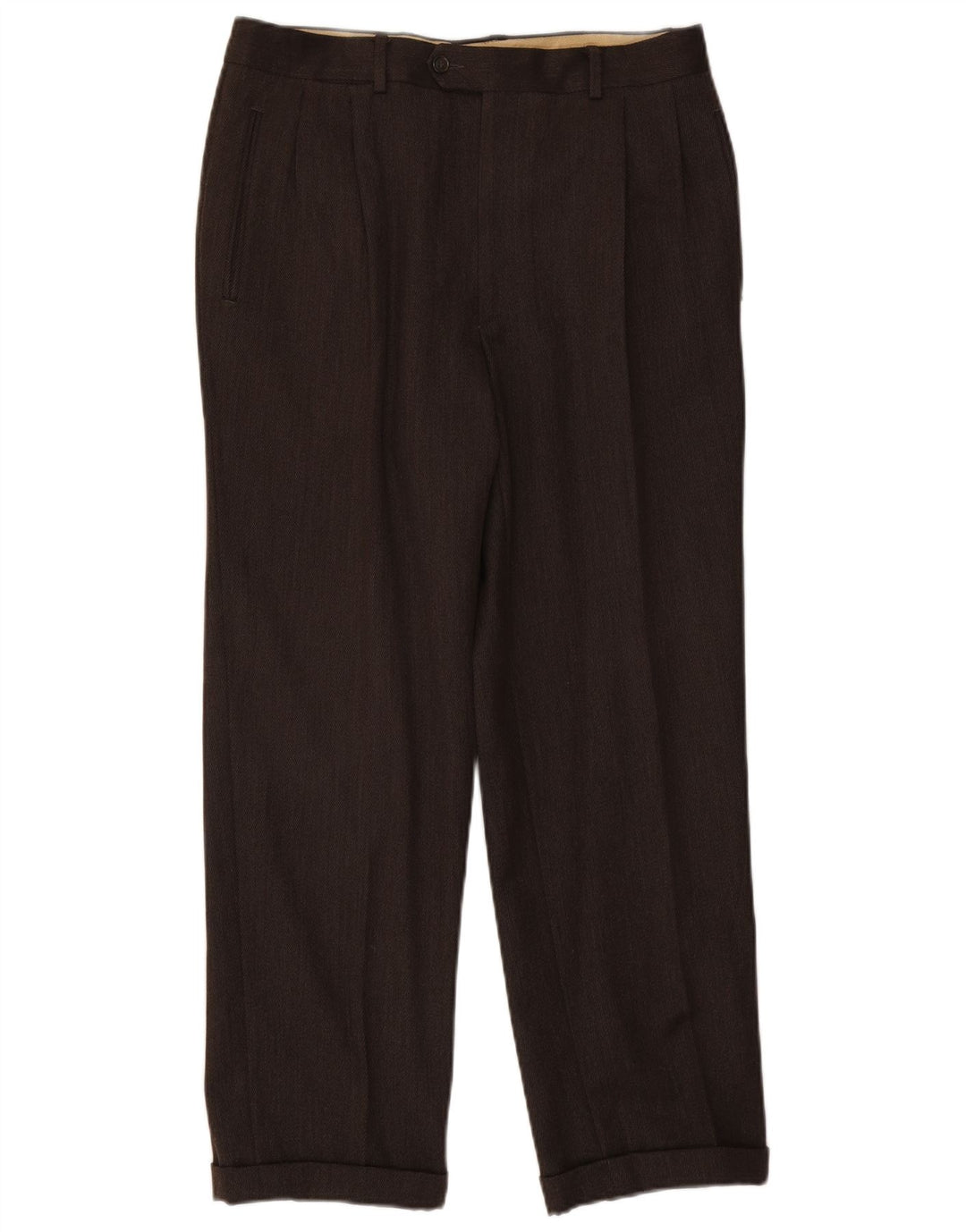 Vintage Mens Pegged Suit Trousers W32 L28 Brown