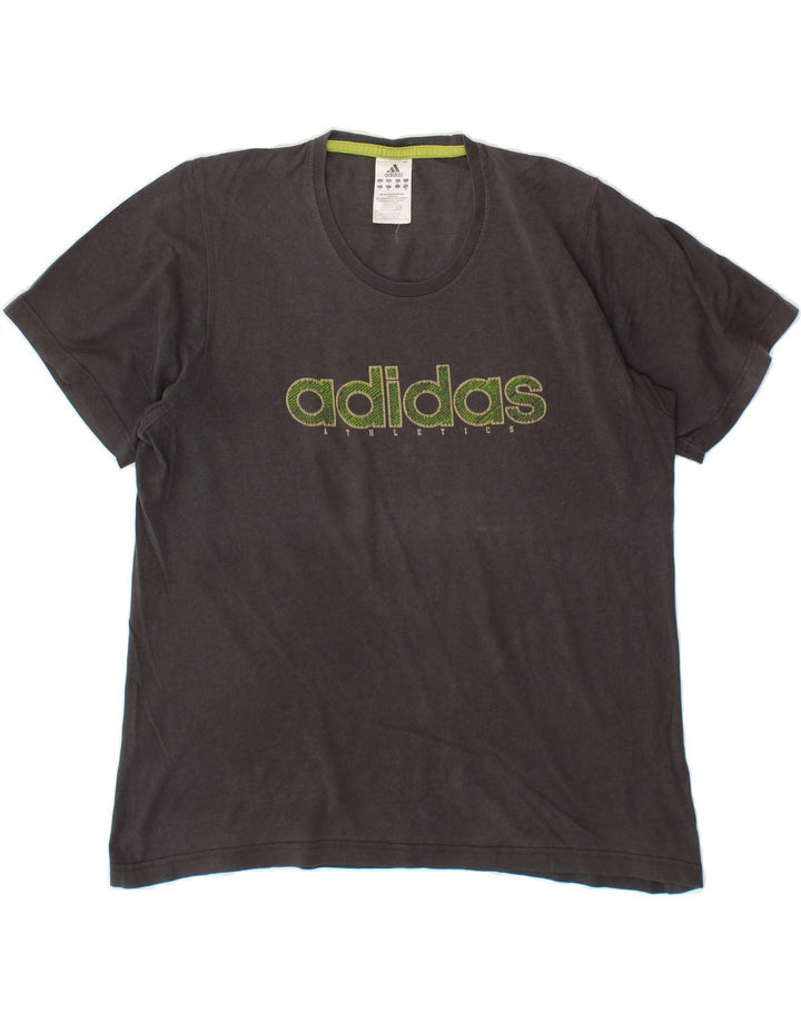 ADIDAS Mens Graphic T-Shirt Top Medium Black Cotton Vintage Adidas and Second-Hand Adidas from Messina Hembry 