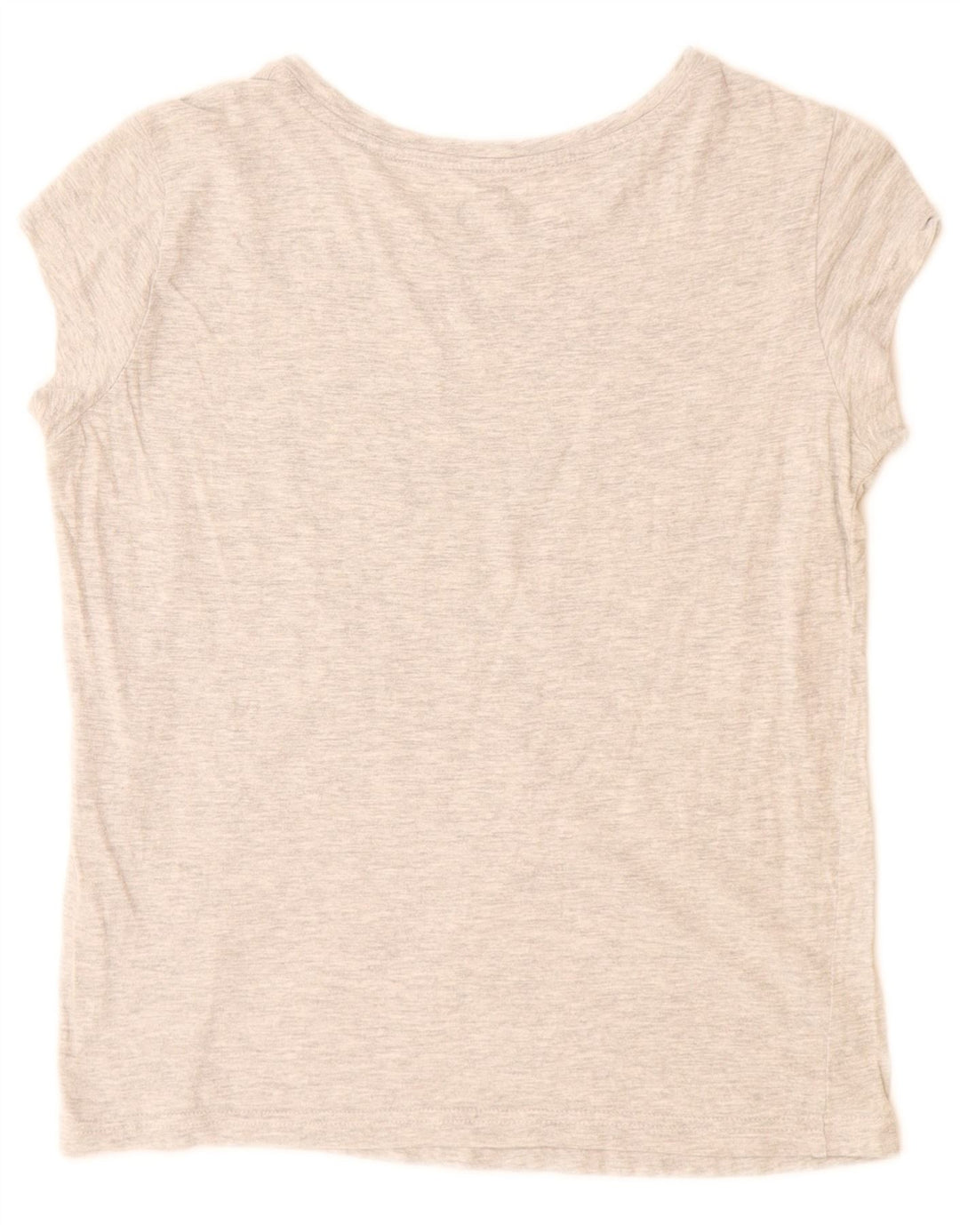 MUSTANG Womens Graphic T-Shirt Top UK 6 XS Grey Flecked