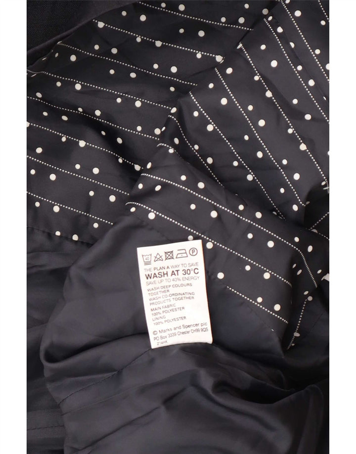 Marks & Spencer Womens 1 Button Blazer Jacket UK 14 Medium Navy Blue