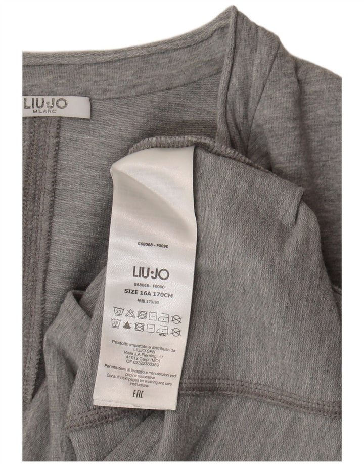 Liu Jo Girls 1 Button Blazer Jacket 15-16 Years Grey Cotton