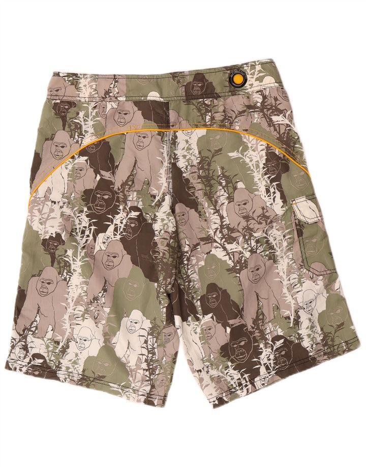 ENERGIE Mens Graphic Swimming Shorts Medium  Multicoloured Animal Print