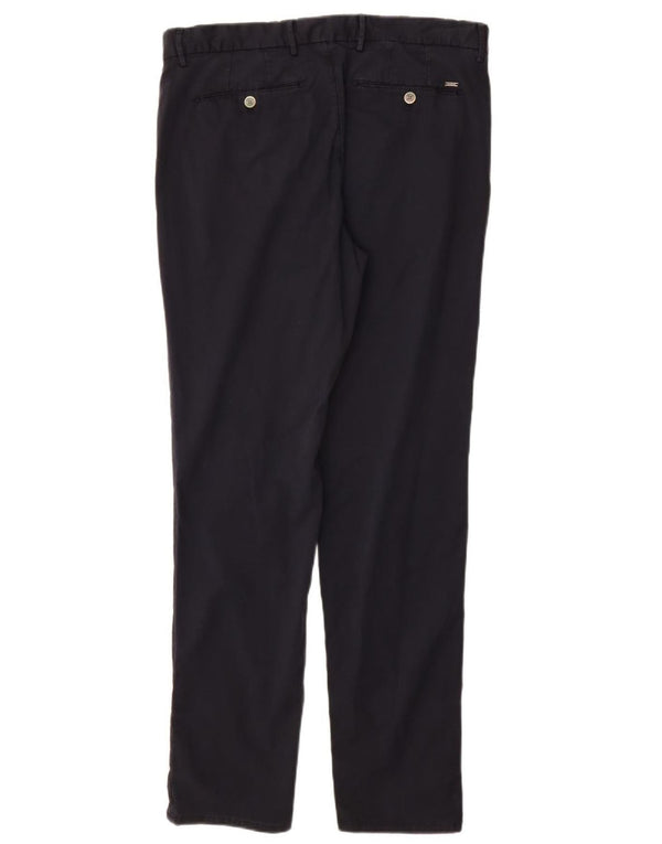 MASSIMO DUTTI Mens Slim Fit Chino Trousers EU 44 Large W34 L32 Navy Blue
