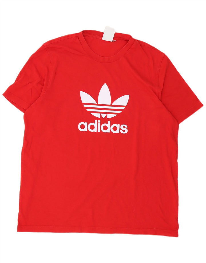 Adidas Mens Regular Graphic T-Shirt Top Large Red