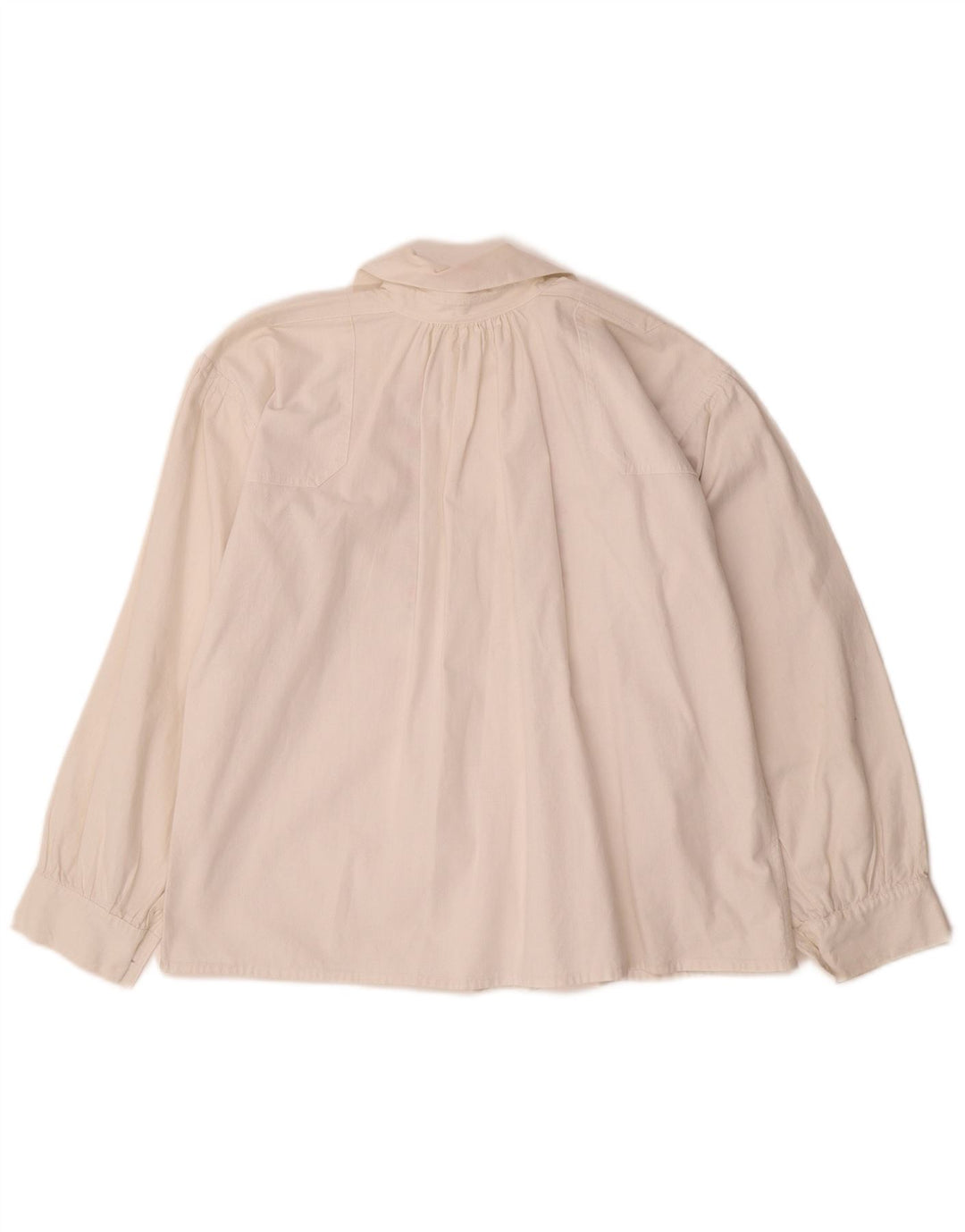 VINTAGE Womens Shirt Blouse UK 12 Medium White Floral