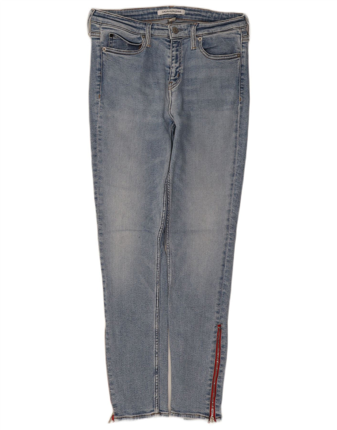 CALVIN KLEIN Womens Slim Jeans W29 L28 Blue Cotton
