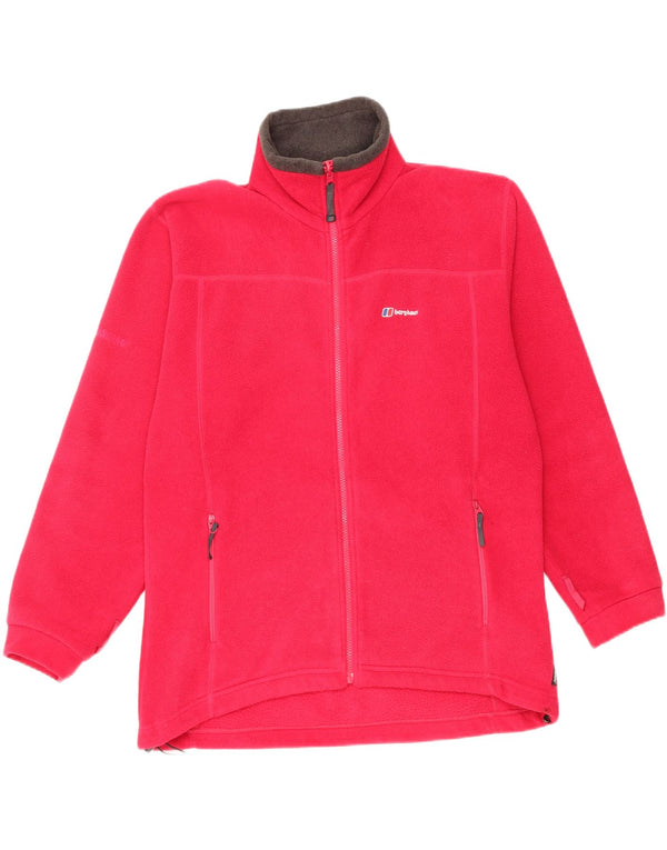 BERGHAUS Womens Polartec Oversized Fleece Jacket UK 14 Large Pink