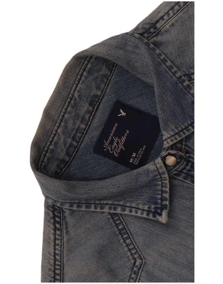 American Eagle Outfitters Womens Denim Shirt UK 14 Medium Blue